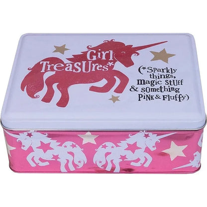 Brightside Little Princess Keepsake Tin – Metallic Treasure Storage Tin for Children