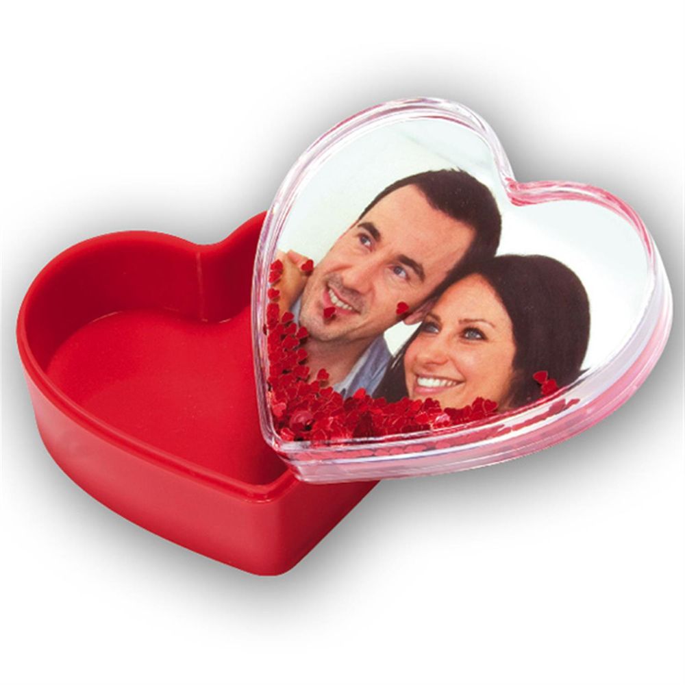 Red Heart Shaped Photo Box