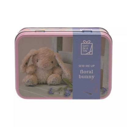 APPLES TO PEARS® Sew Me Up Floral Bunny – Make Your Own Bunny Craft Kit, Gift in a Tin