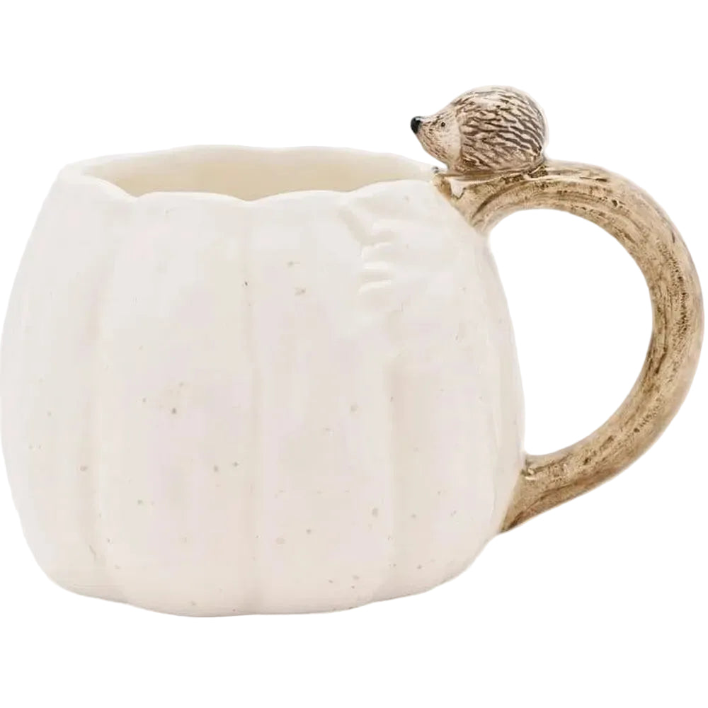 Country Living Pumpkin Mug with Hedgehog Handle