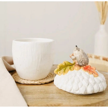 Country Living Hedgehog On An Acorn Storage Jar