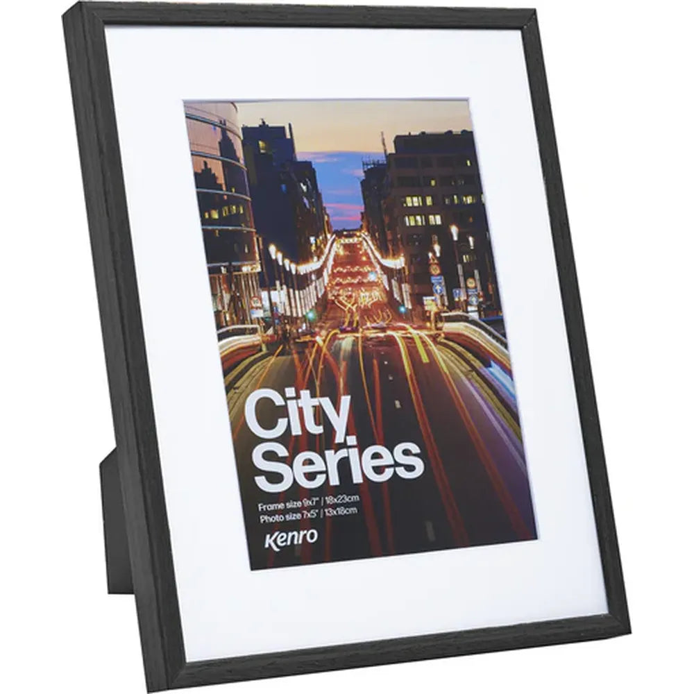 Kenro City Series Photo Frame 9x6" - Black