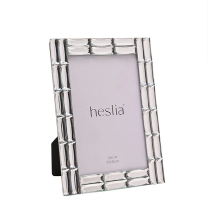 HESTIA® Mirrored Glass Photo Frame 6x4 – Elegant Decorative Picture Frame