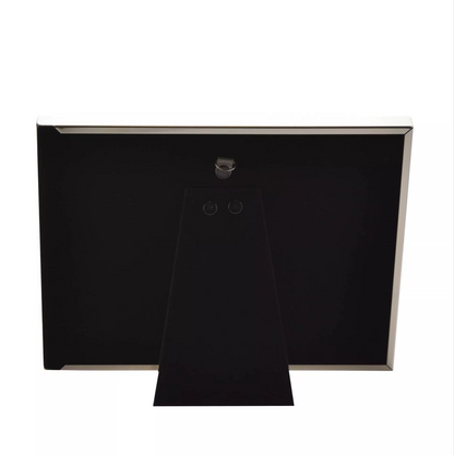 Black rectangular frame back in front on a white background