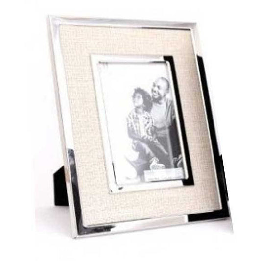 Fabric 6x4 Cream Photo Frame