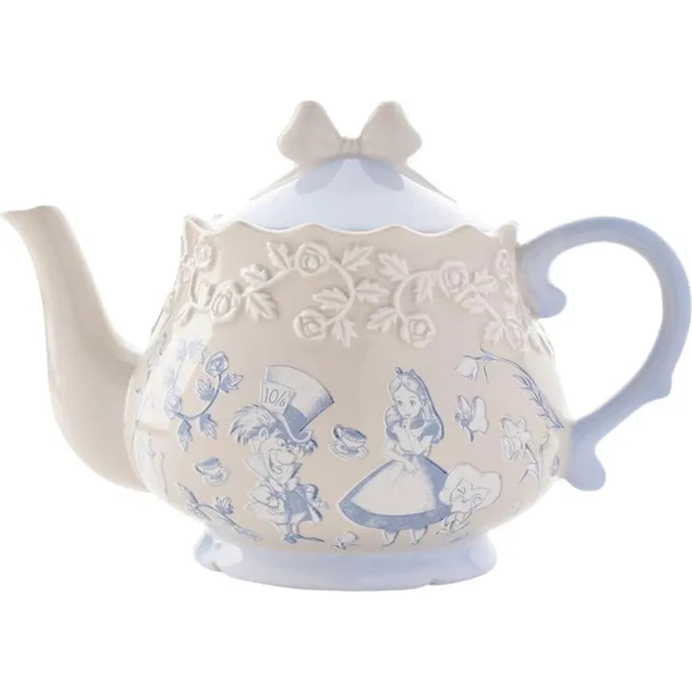 Disney Alice in Wonderland Tea Pot – Official Ceramic Teapot with Alice & Mad Hatter Design