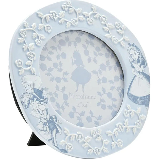Disney Alice in Wonderland Round Photo Frame – 4" x 4" Ceramic Photo Frame