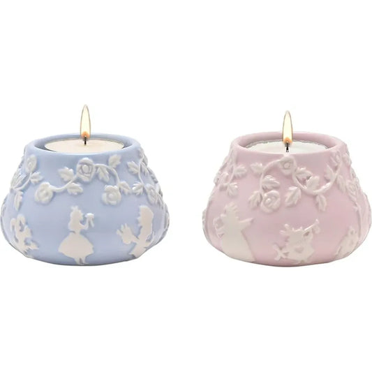 Disney Alice in Wonderland Tea Light Holders Set of 2 – Ceramic Candle Holders Gift