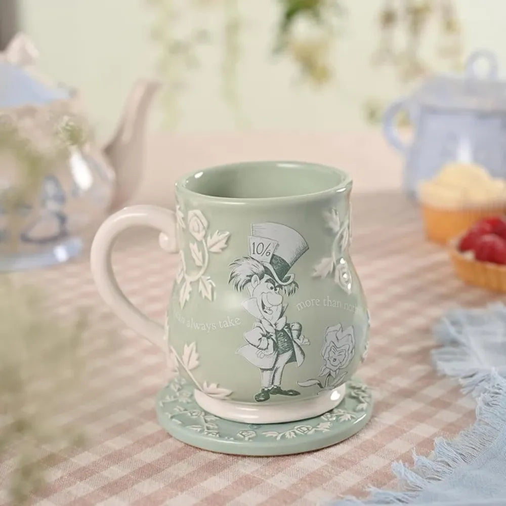 Disney Alice in Wonderland Mad Hatter Embossed Mug – Official Ceramic Coffee Cup