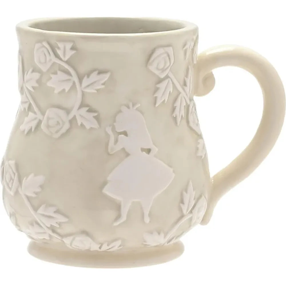 Disney Alice in Wonderland White Rabbit Embossed Mug – Official Ceramic Tea & Coffee Mug