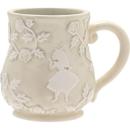Disney Alice in Wonderland White Rabbit Embossed Mug – Official Ceramic Tea & Coffee Mug