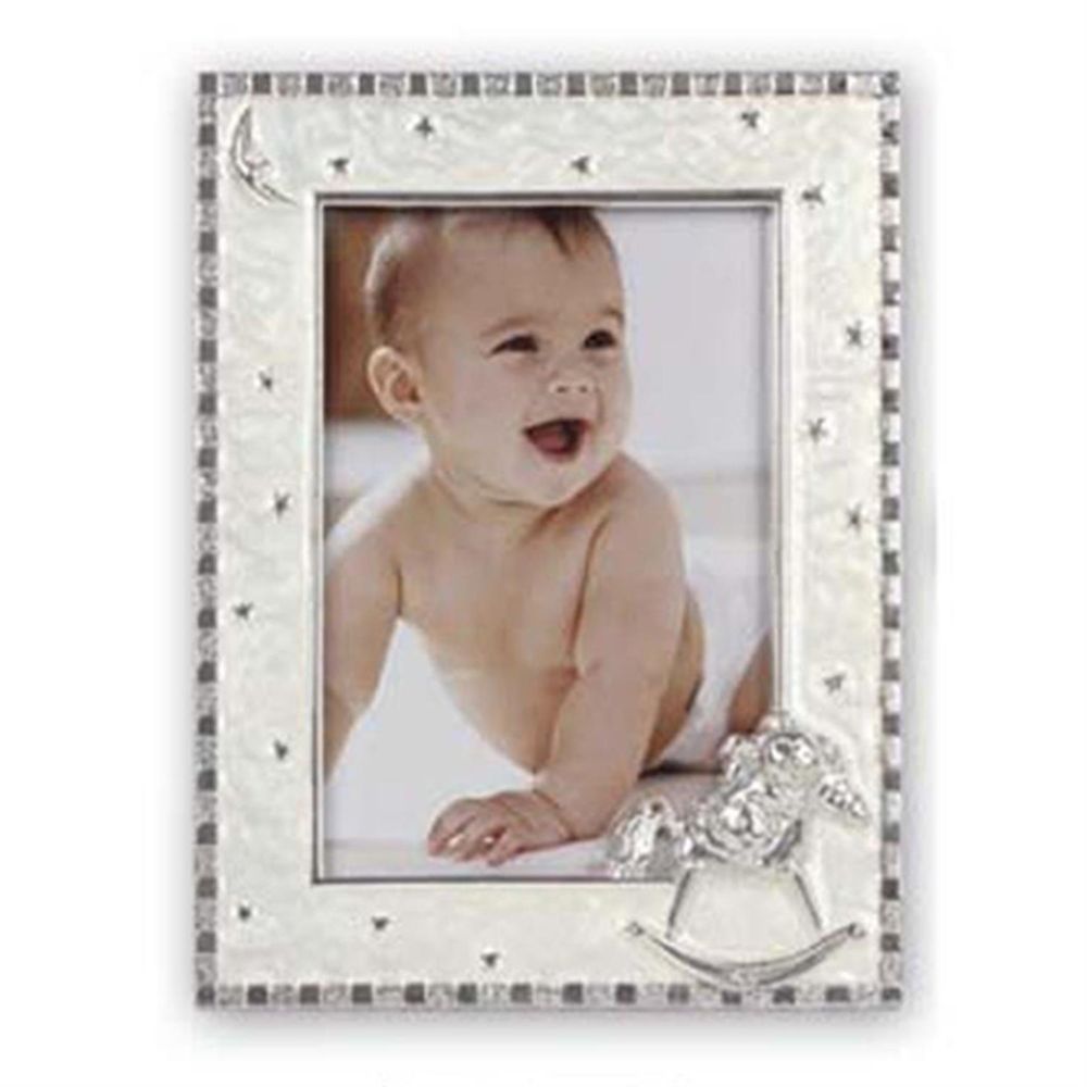 Roxy Silver Enamel 6x4 Photo Frame