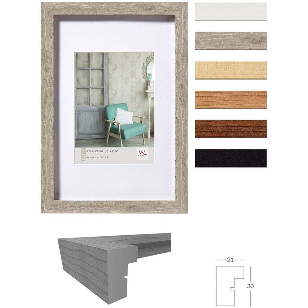 Walther Stockholm Grey Wooden Frame 20x16 Inch (Insert 16x12 Inch) Image 4