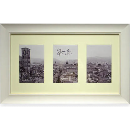 Kenro Emilia Classic Photo Frame for Three 6x4" Photos - White
