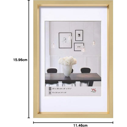 Walther Steel Style Photo Frame Gold 5.9x4.1 Inches