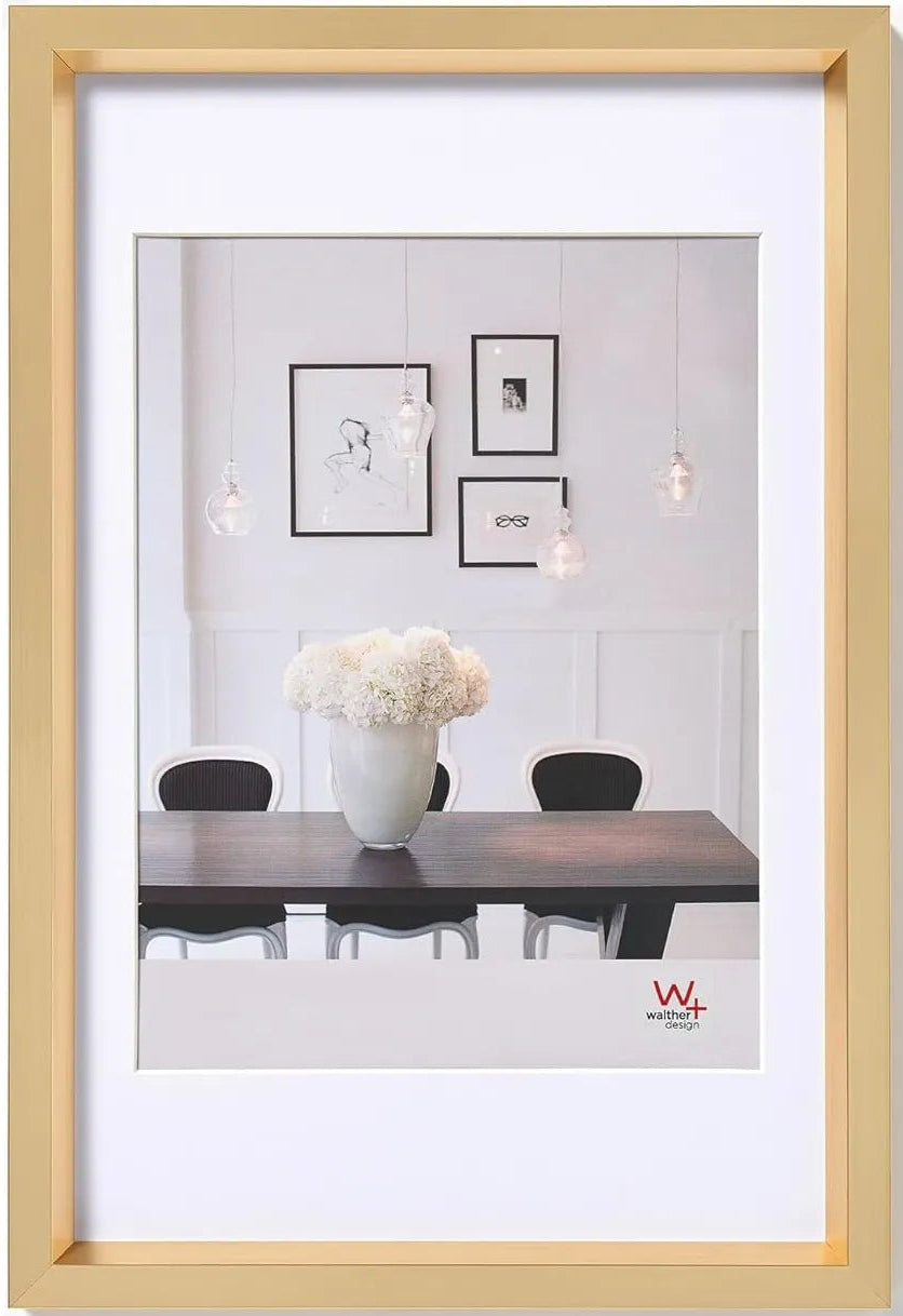 Walther Steel Style Photo Frame Gold 18x12 Inch