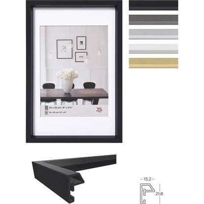 Walther Steel Style Photo Frame Black 20x16 Inch