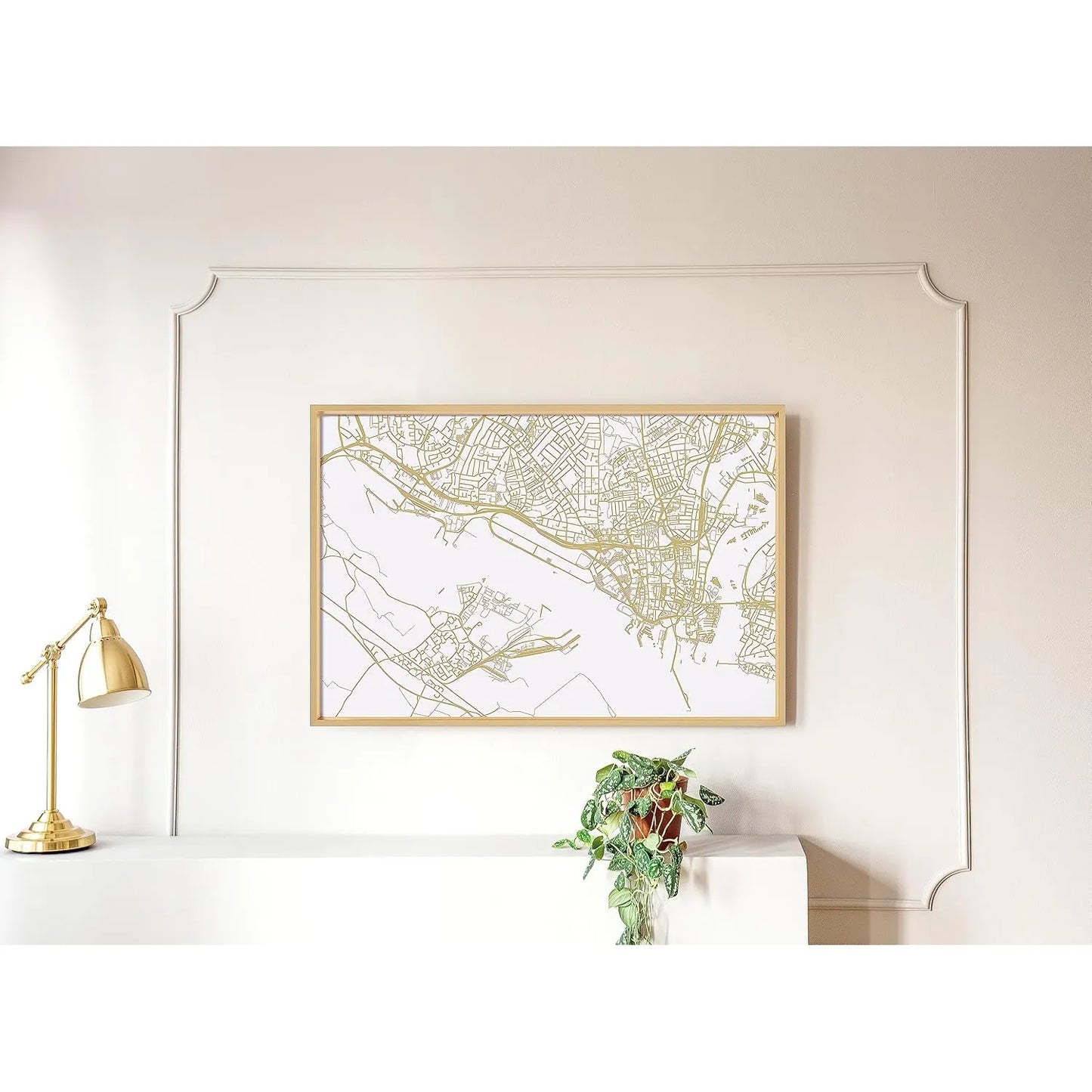 Walther Steel Style Photo Frame Gold 28x20 Inch