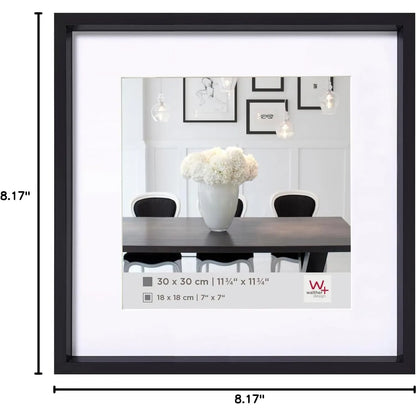 Walther Steel Style Photo Frame Black 8x8 Inch