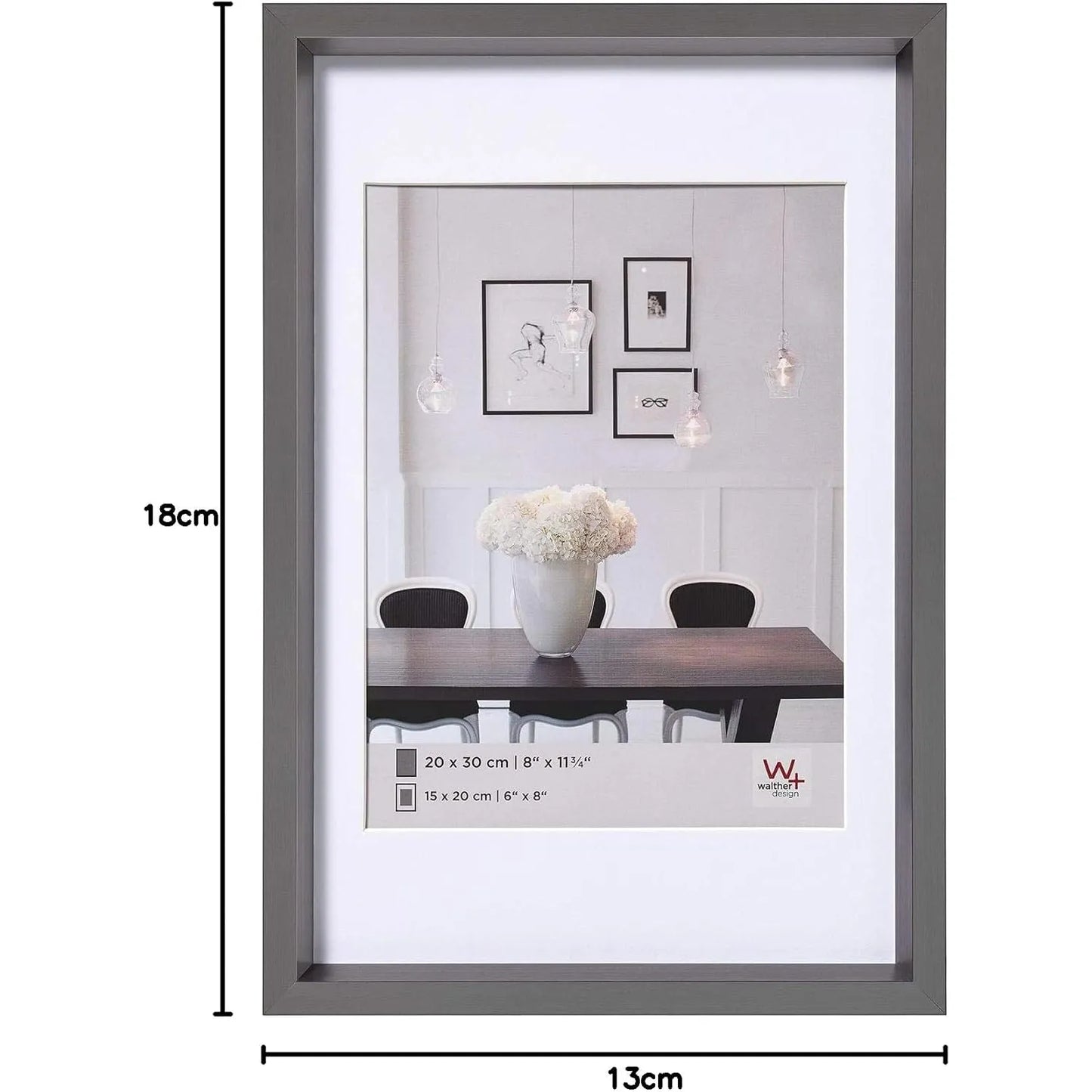 Walther Steel Style Photo Frame Steel 7x5 Inch