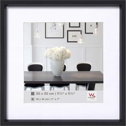 Walther Steel Style Photo Frame Black 12x12 Inch
