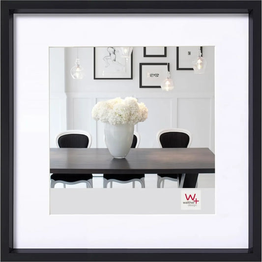 Walther Steel Style Photo Frame Black 15.75x15.75 Inches