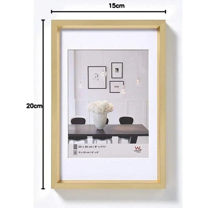 Walther Steel Style Photo Frame Gold 8x6 Inch