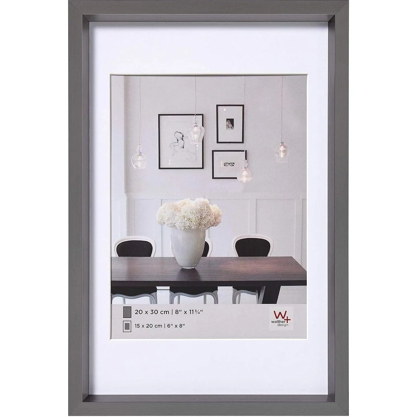 Walther Steel Style Photo Frame Steel 9.5x7 Inch