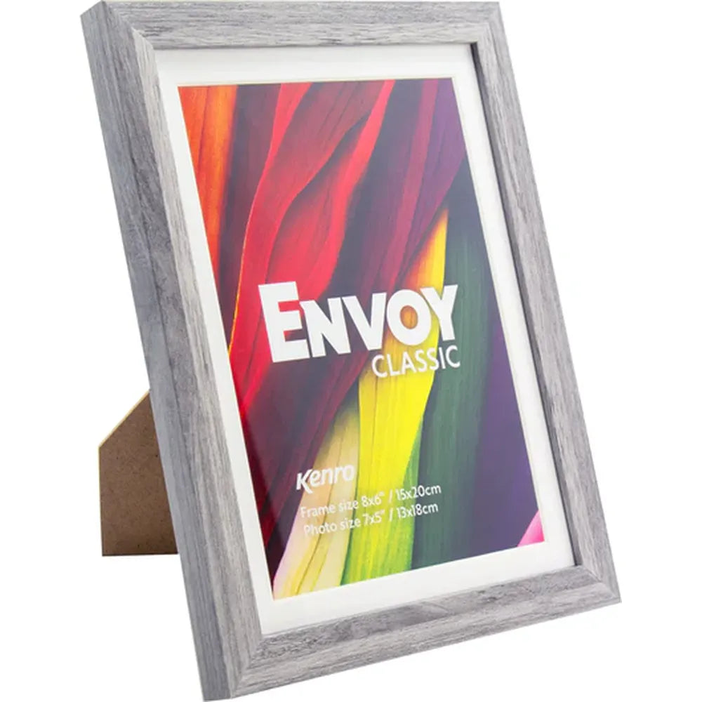 Kenro Envoy Classic Photo Frame 7×5" with 6×4" Mat - Grey