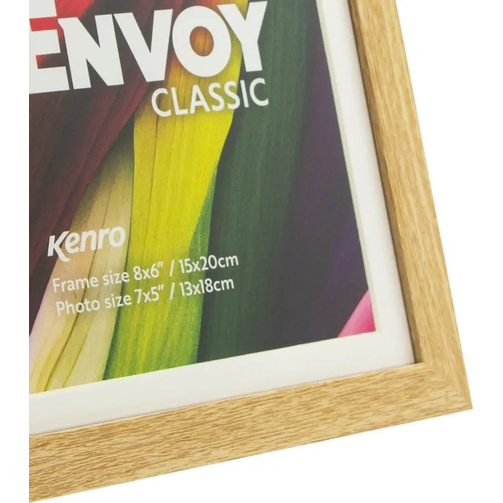 Kenro Envoy Classic Photo Frame 7×5" with 6×4" Mat - Natural