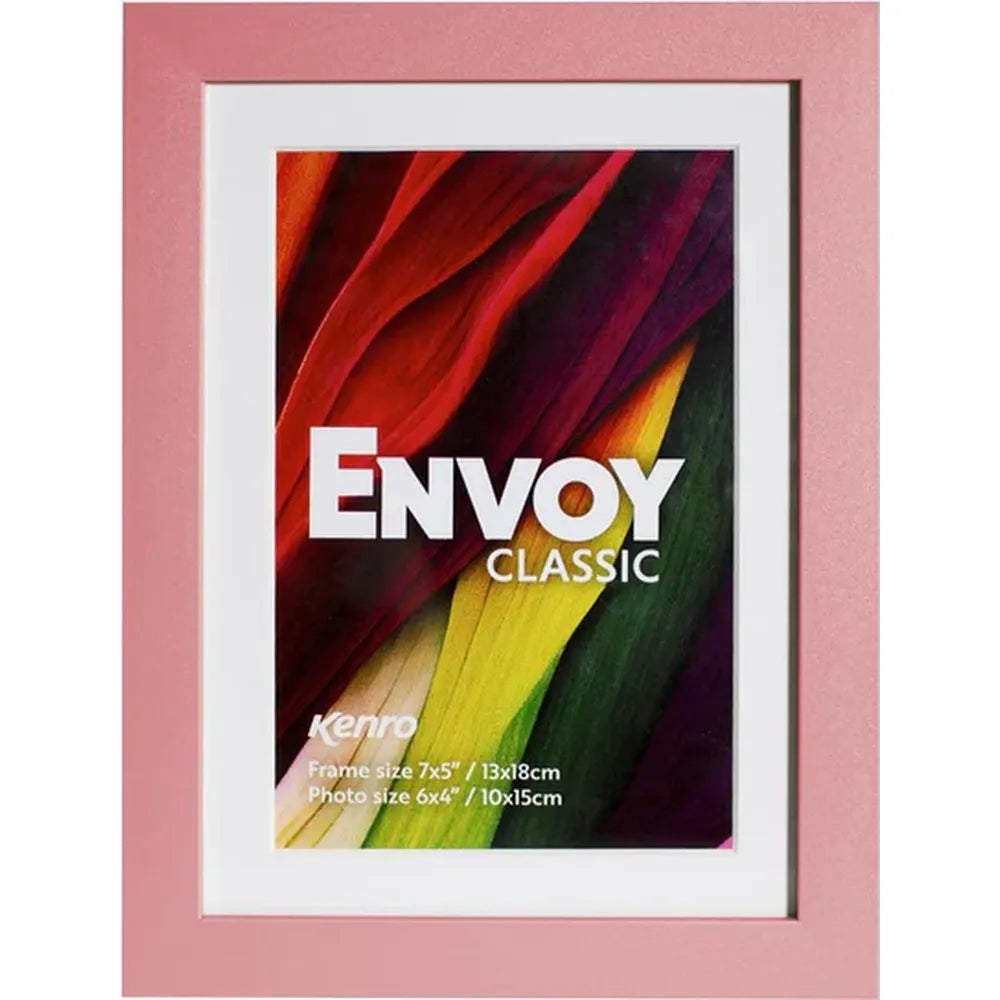 Kenro Envoy Classic Photo Frame 7×5" with 6×4" Mat - Pink