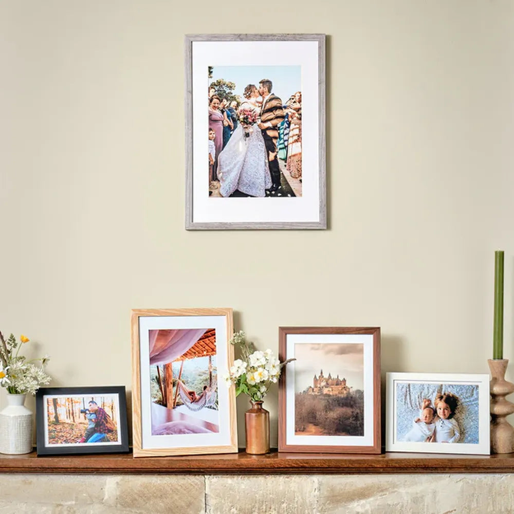 Kenro Envoy Classic Photo Frame 8x6" with 7x5" Mat - Grey