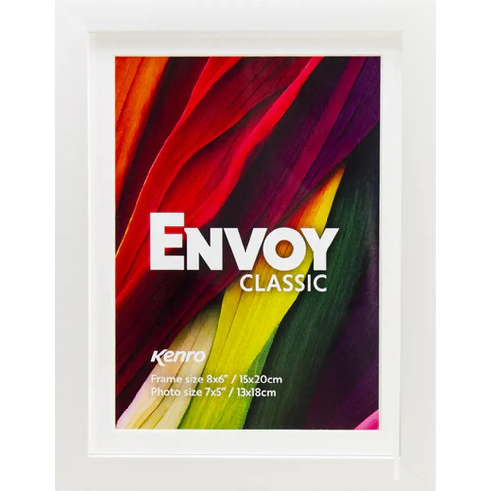 Kenro Envoy Classic Photo Frame 8x6" with 7x5" Mat - White