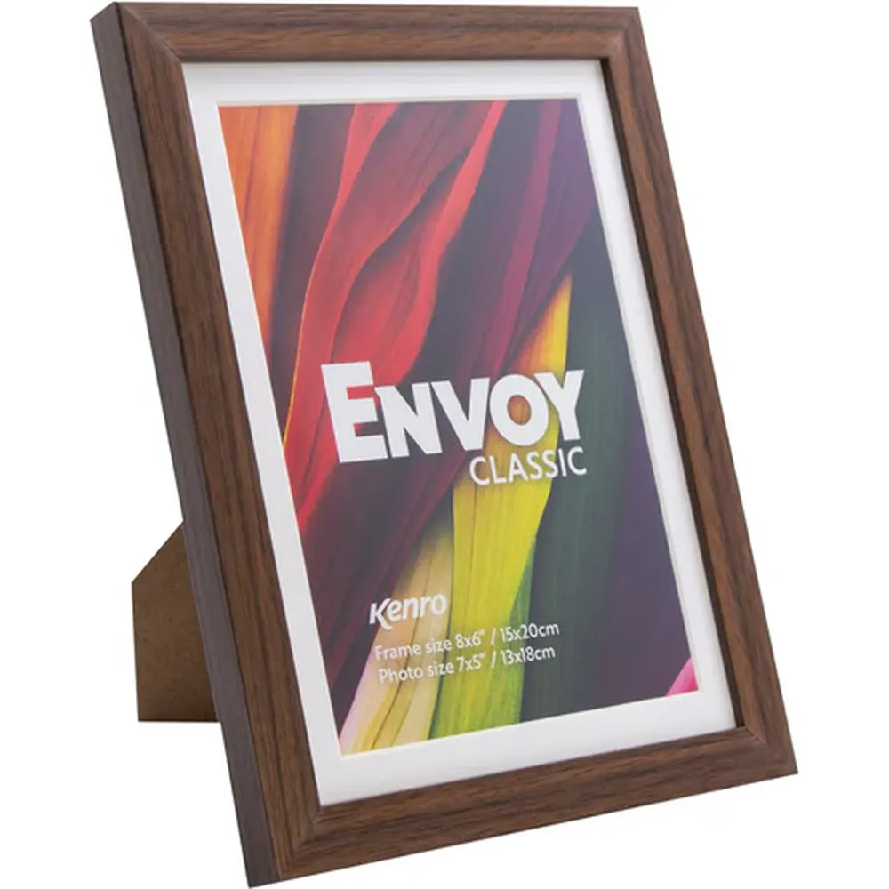 Kenro Envoy Classic Photo Frame 14x11" with 12x8" Mat - Brown
