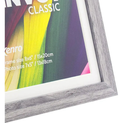 Kenro Envoy Classic Photo Frame A4 with 9x6" Mat - Grey