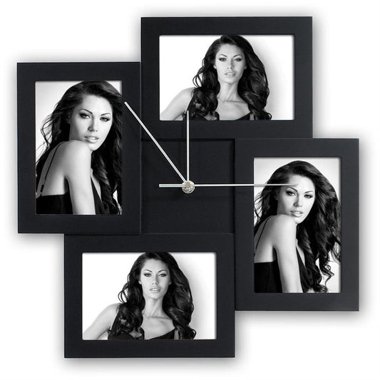 Zep Messina Black Multi Aperture Photo Frame and Clock