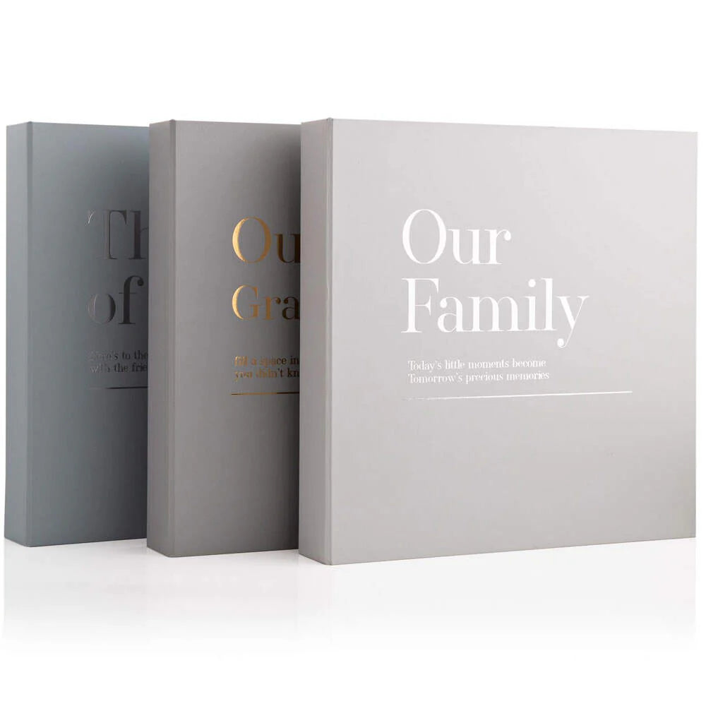 Moments Our Grandchildren Coffee Table Album | 30 Blank Card Pages | 28.5 x 28cm | Grey