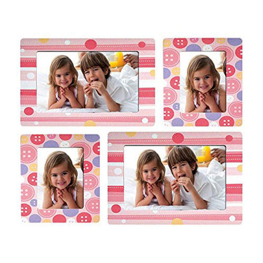 Sticky Photo Frame for 4 Photos - Pink