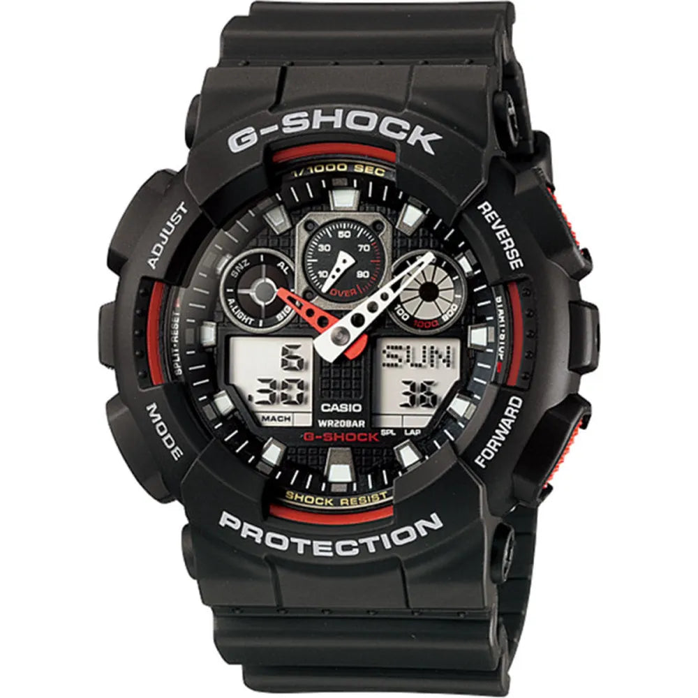 Casio G Shock Watch - GA-100-1A4ER - Red