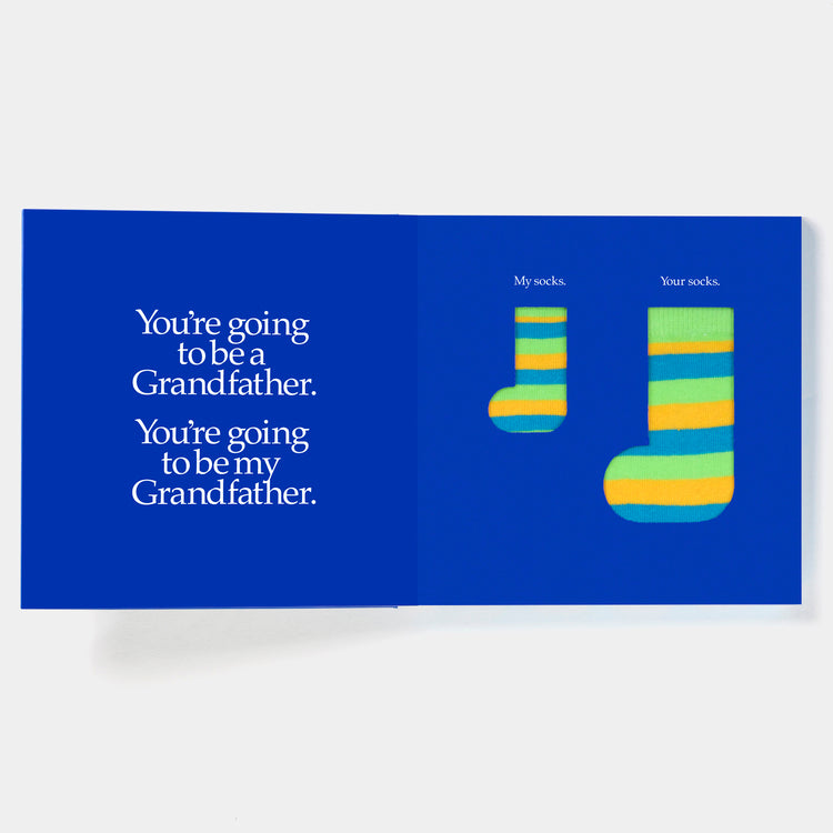 You're Going To Be A Grandfather Book with 2 Pairs of Socks - By John and Louise Kane
