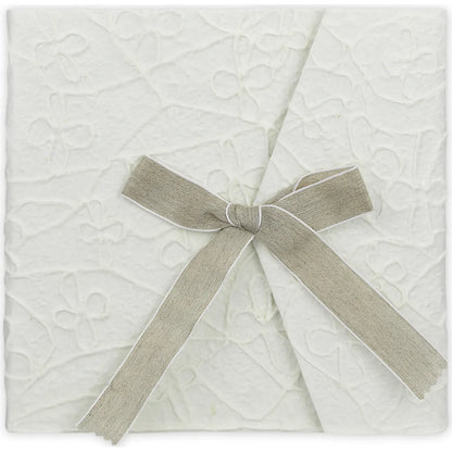 ZEP Letizia 5 White Textured Traditional 23x23 Photo Album - 14 Pages