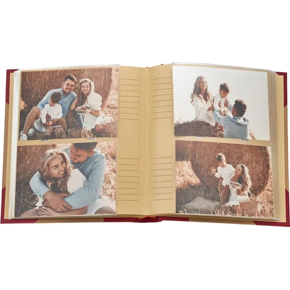 Kenro Green Wood Slip-In Photo Album for 200 6x4" Photos - Red