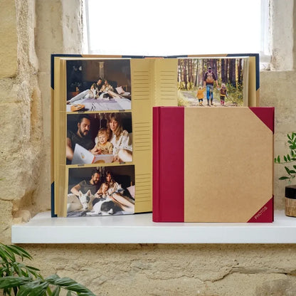 Kenro Green Wood Slip-In Photo Album for 200 6x4" Photos - Red