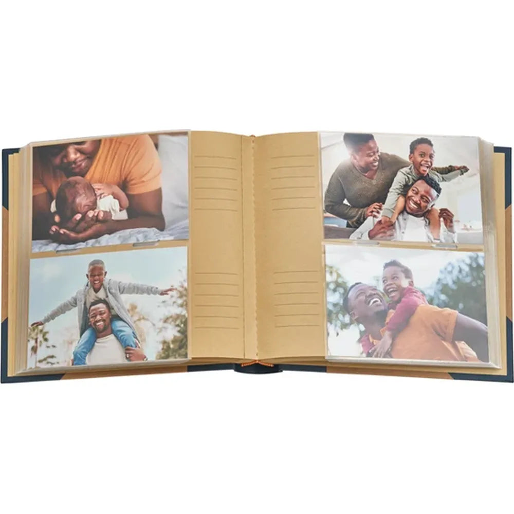 Kenro Green Wood Slip-In Photo Album for 200 6x4" Photos - Blue