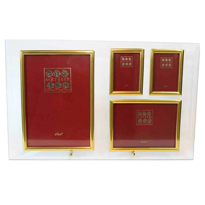 Sixtrees Flat Bevelled Glass Multi Aperture Photo Frame