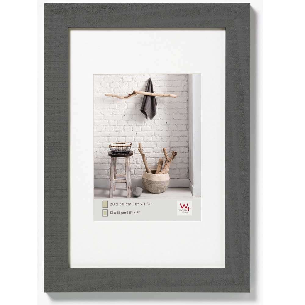 Walther Home Wooden Picture Frame - 11.75x8 inch - (Insert 7x5 inch) Grey