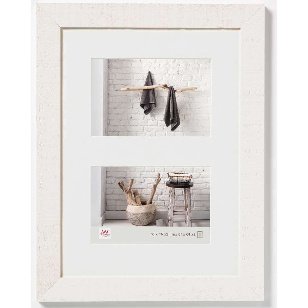 Walther Home Wooden Multi Picture Frame - 12.5x9 inch (Insert for 2x 6x4 inch) Polar White
