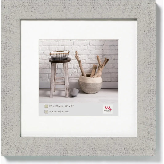 Walther Home Light Grey Wooden Picture Frame – 8×8 inch (6x6 Mount Insert)