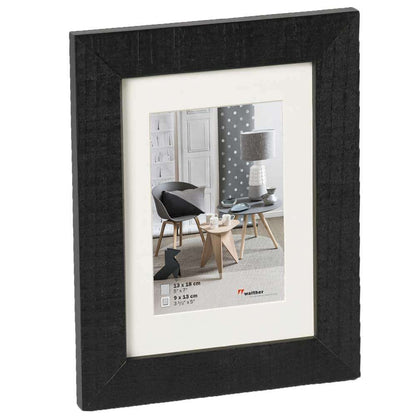 Walther Home Wooden Picture Frame - 7x5 inch - (Insert 5x3.5 inch) Black