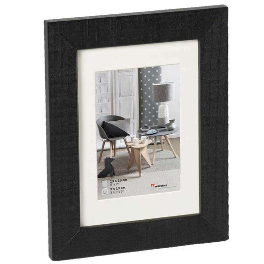 Walther Home Wooden Picture Frame - 7x5 inch - (Insert 5x3.5 inch) Black